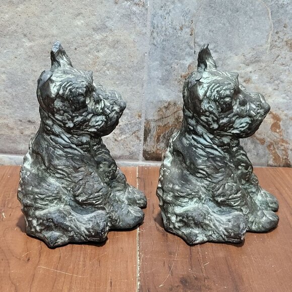 McClelland Barclay 1932 Pair of Bronze Bookends Scottish Terriers - Picture 12 of 15